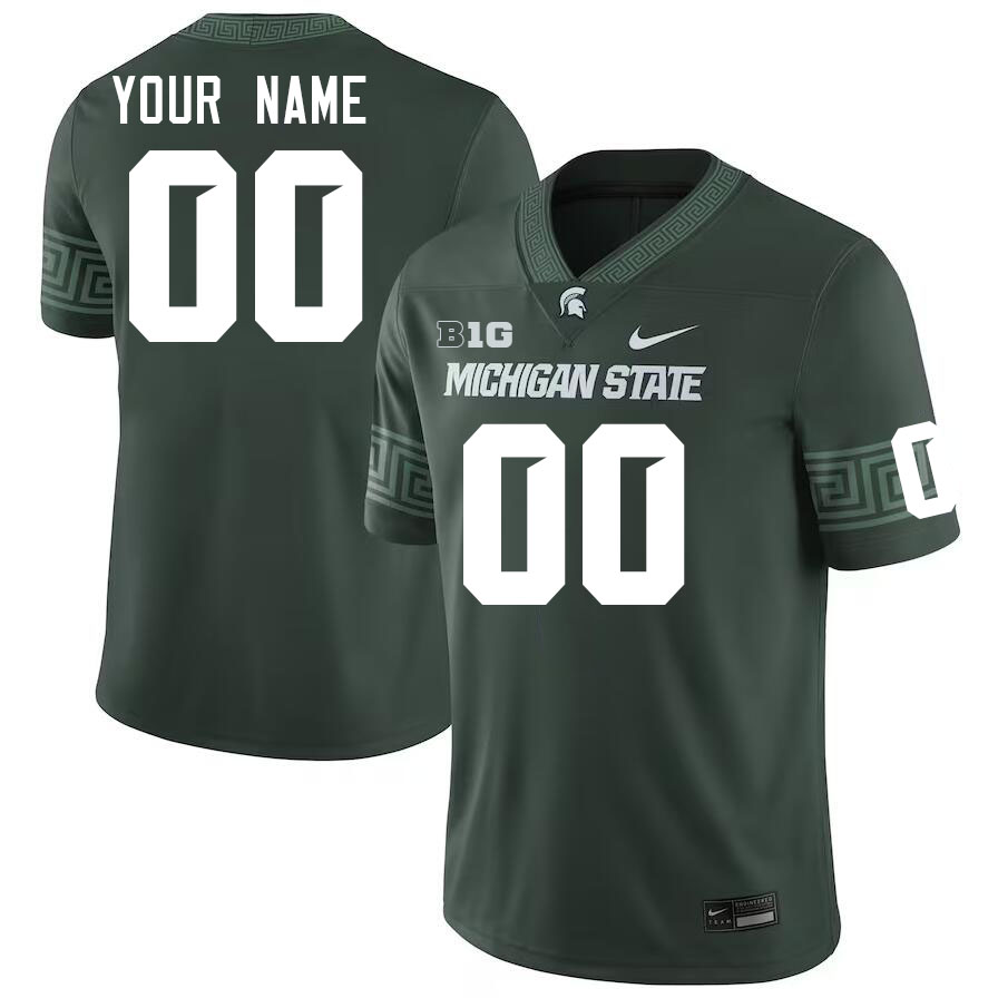 Custom Michigan State Spartans Name And Number College Football Jerseys-Green